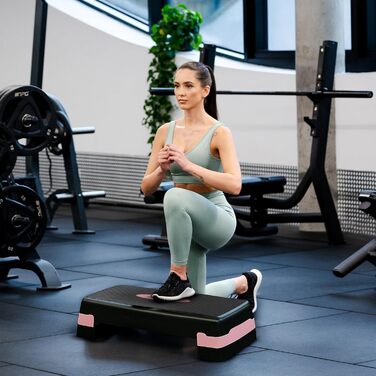 Queenfit Step платформа для аеробіки - регульована фітнес-платформа для дому, 2-рівнева