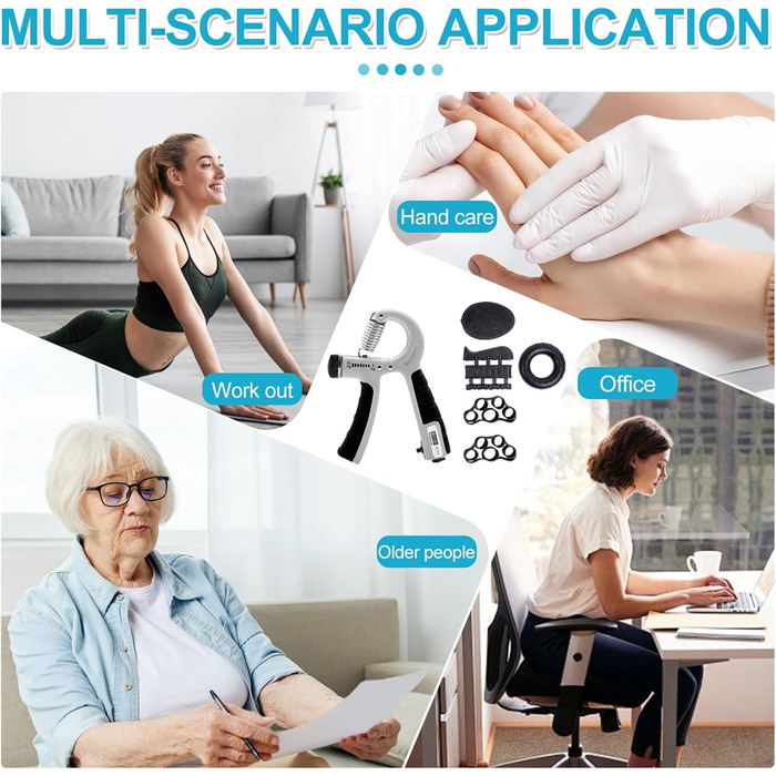 Набір для тренування рук та пальців (2 шт.), регульований, 5-60 кг, для спортсменів та відновлення