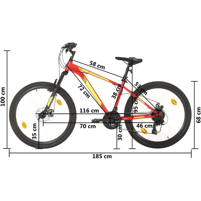Гірський велосипед vidaXL з 21-швидкісною трансмісією Shimano, спортивний велосипед, різні моделі