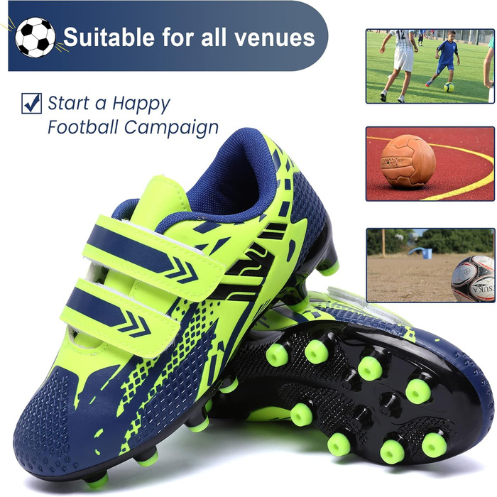Дитячі футбольні бутси для гри на штучному покритті, низькі, дихаючі, для тренувань та гри, білі, сині, зелені, розміри 28-37 EU