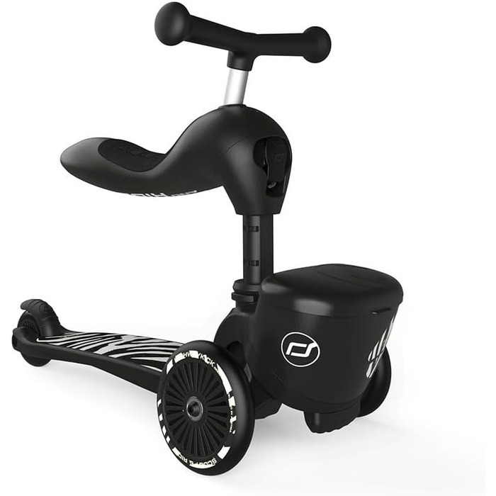 Біговел Scoot & Ride Highwaykick 1 Lifestyle з сидінням та кошиком (зебра)