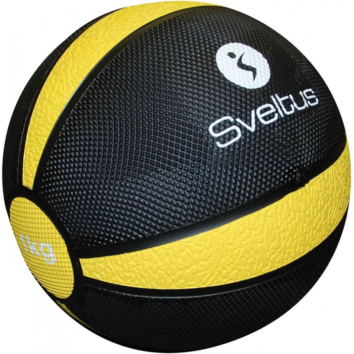 М'яч для фітнесу Sveltus 884 Medicine Ball 4 кг (чорний/оранжевий, вага: 4, 6, 8, 10 кг)