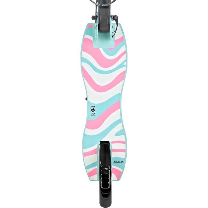 Самокат Raven Zea Mint/Pink для дорослих і дітей, складний, 200 мм, з ручним гальмом, дзвіночком і тримачем для пляшки, міський кік-скутер