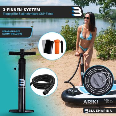 Дошка для SUP Ariki Bluemarina | 5 років гарантії - SUP дошка, Stand Up Paddle, дошка для серфінгу | 305x76x15cm, 325x86x15cm
