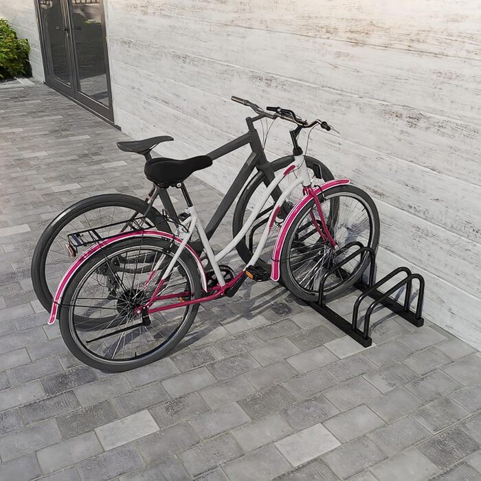 Стійка для велосипедів HENGMEI на 2 велосипеда, сталева, для шин 30-65 мм, настінний/підлоговий монтаж
