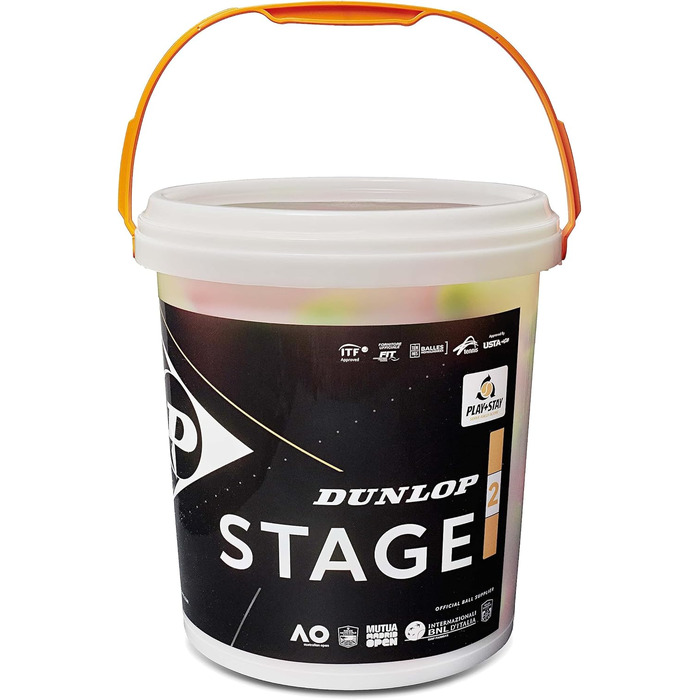 Тенісний м'яч Dunlop Stage 2 Orange - для дітей та початківців, 60 м'ячів