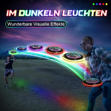 Світлодіодний фрізбі IEEILULU: LED-диск для активного відпочинку (червоний) - для дітей та дорослих, для пляжу, газону, вулиці