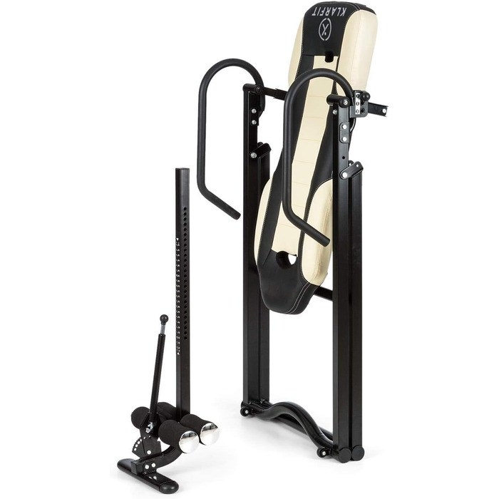 Інверсійний стіл Klarfit Ease Delux для спини, до 136 кг, чорний/бежевий
