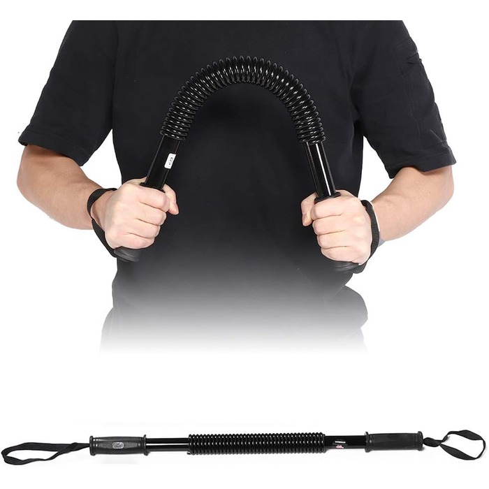 Alomejor Силач-експандер Power Twister Bar 20-60 кг, пружинний тренажер для грудей і рук, тренажер для м'язів рук 40 кг
