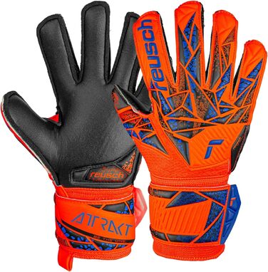 Воротарські рукавички Reusch Attrakt Silver Junior для дітей, помаранчево-сині-чорні, розмір 8, унісекс