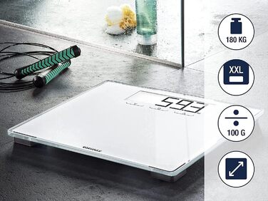 Soehnle Style Sense Multi 100 електронна вага для людей, до 180 кг, точність 100 г, з батарейками, зміна кольору при зміні ваги