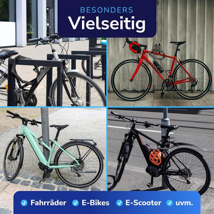 Замок для велосипеда Faltschloss: надійний складний замок для велосипеда та електробіка, рівень безпеки 10, з 2 ключами