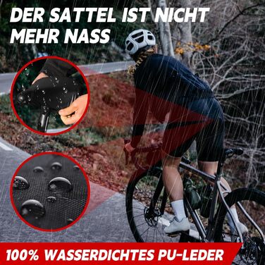 Преміум велосипедний сідло для жінок та чоловіків: комфортне, м'яке, амортизуюче, дихаюче, ергономічне, водонепроникне. Підходить для шосе, трекінгу, MTB, city bike та e-bike велосипедів.