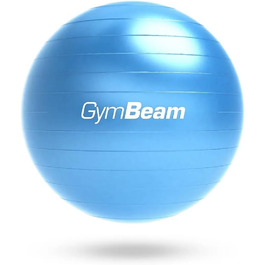 Гімнастичний м'яч GymBeam 85 см з насосом, для стабільності, зміцнення та профілактики болю в спині, синій
