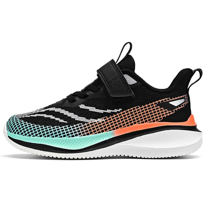 Дитячі кросівки для дівчаток та хлопчиків: спортивні, для занять тенісом, прогулянок, чорного кольору, 34 EU