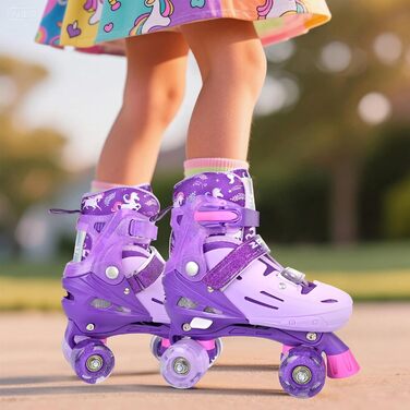 Ролики для дітей 2PM SPORTS - регульовані, рожево-блакитні, для дівчаток-початківців, для катання в приміщенні та на вулиці, розмір M (32-36 EU)