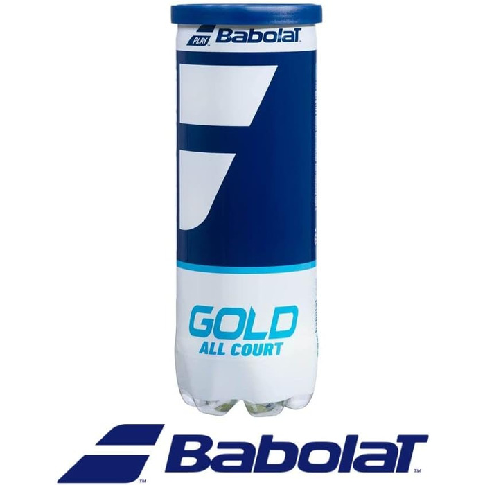 Тенісні м'ячі Babolat Gold All Court, 72 шт. (24×3), для дорослих гравців і тренерів, універсальні, високоякісні, у тубах