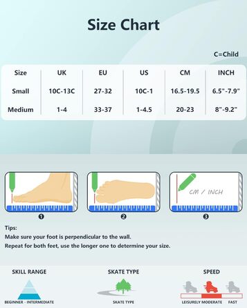 Дитячі ролики Ceestyle з регулюванням розміру, класичні ролики Disco з підсвічуванням, блакитні, розмір 27-37