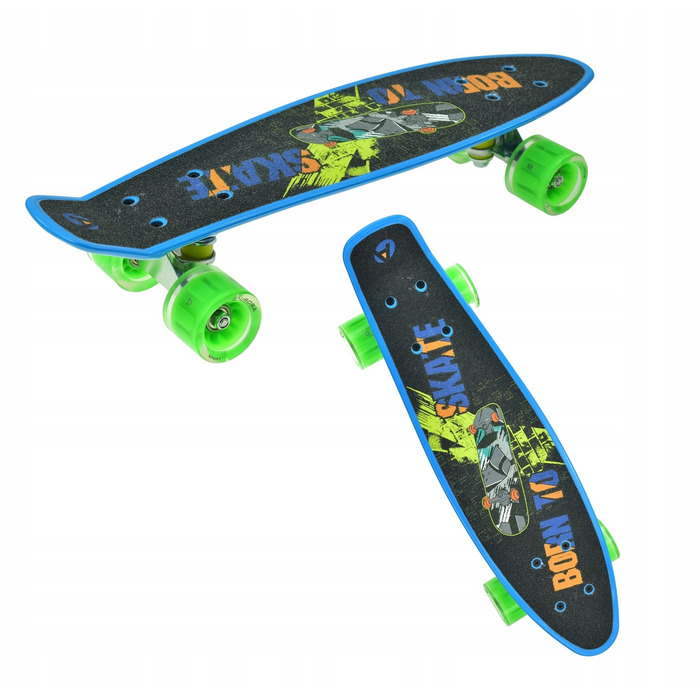 Скейтборд Aurora FB graffiti: 56 см, навантаження до 100 кг, колеса 60 мм 82A, підшипники ABEC-7