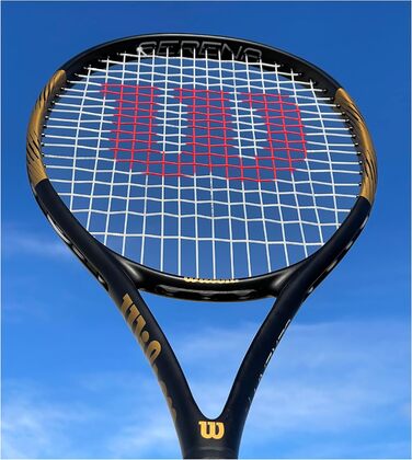 Тенісна ракетка Wilson Serena Elite 103 для дорослих, чорна/золота, розмір ручки 3 (4 3/8 дюйма)