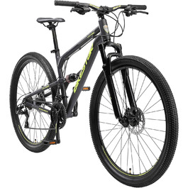 Гірський велосипед BIKESTAR алюмінієвий, 21 швидкість Shimano, дискові гальма, 26/27.5/29 дюймів, алюмінієва рама 16-17.5'', повна амортизація