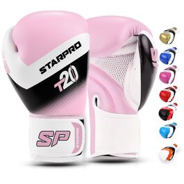 Боксерські рукавички Starpro для жінок та чоловіків, 12oz, світло-рожеві
