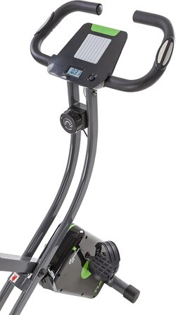 Складаний велотренажер Tunturi Cardio Fit B20 X Bike з LCD-дисплеєм і тримачем для планшета, чорний – домашній фітнес-велосипед