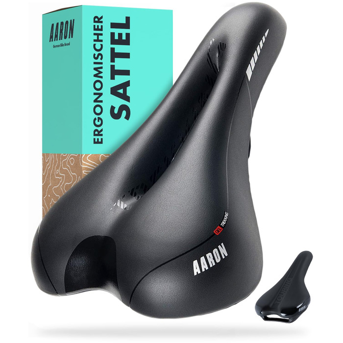 Велосипедне сідло AARON - ергономічне сідло для жінок та чоловіків, гелеве, водонепроникне. Підходить для трекінгового велосипеда, гірського велосипеда, міського велосипеда, електровелосипеда