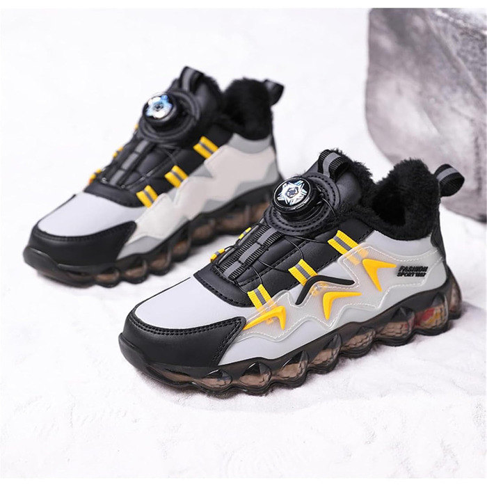 Дитячі зимові черевики Kinder для хлопчиків, антиковзаючі, трекінгові, теплі, зручні, бавовняні, спортивні, для вулиці, розмір 35 EU