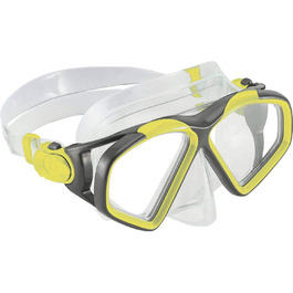 Маска для підводного плавання Aqua Lung Sport Hawkeye для чоловіків, яскраво-жовта/темно-сіра