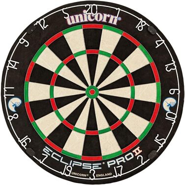 Професійна дартс-мішень Unicorn Eclipse Pro з сизалю, HD дротом та безскобовою конструкцією для дорослих
