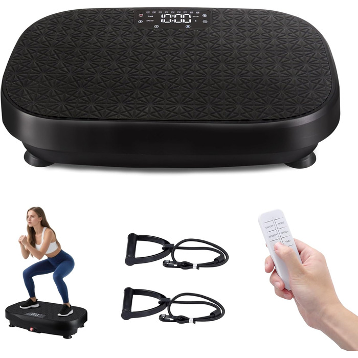 Вібраційна платформа Worldgeil для дому - 199 рівнів вібрації, 9 програм, вбудований динамік, для схуднення та тренувань всього тіла, до 150 кг