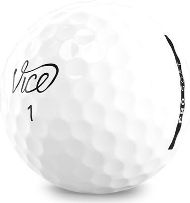 Гольф-м'ячі Vice Golf Pro Soft 2020, 12 шт, 3-шарові, уретанове покриття, м'які, стабільний політ, для досвідчених гравців, кольори: неоново-зелений/червоний