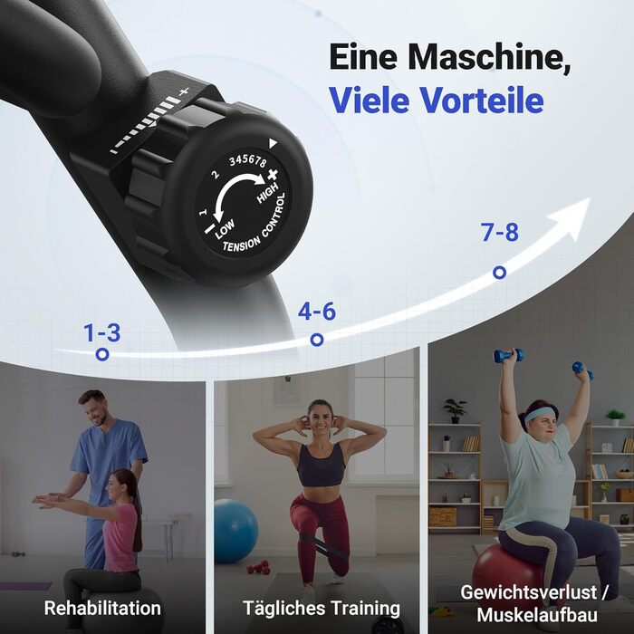 Велотренажер MERACH Liegeergometer для дому з 8 рівнями регулювання опору, Bluetooth, LCD-дисплеєм, датчиками пульсу та регульованою спинкою, чорний