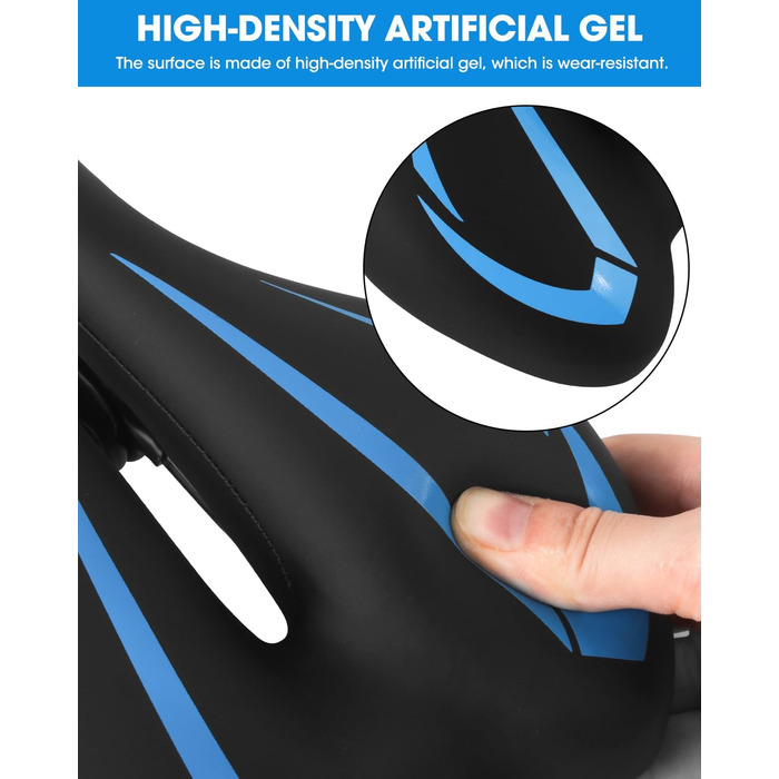 Гелевий велосипедний сідло MSDADA, унісекс, водонепроникний, блакитний