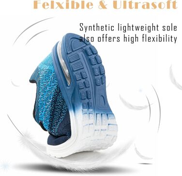 Спортивні кросівки Hitmars для чоловіків та жінок з повітряною подушкою, розмір 36-48 (48 EU, 1 Синій)