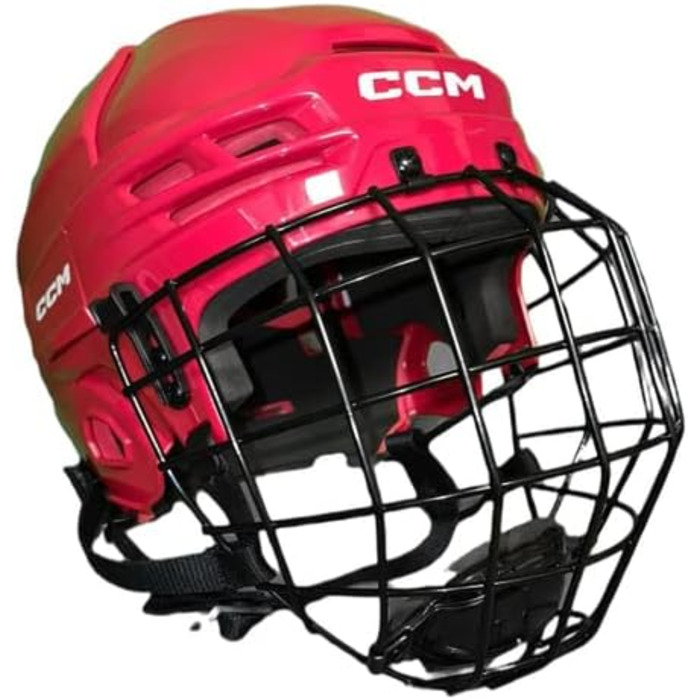 Хокейний шолом CCM Tacks 70 Combo Senior червоний, розмір L