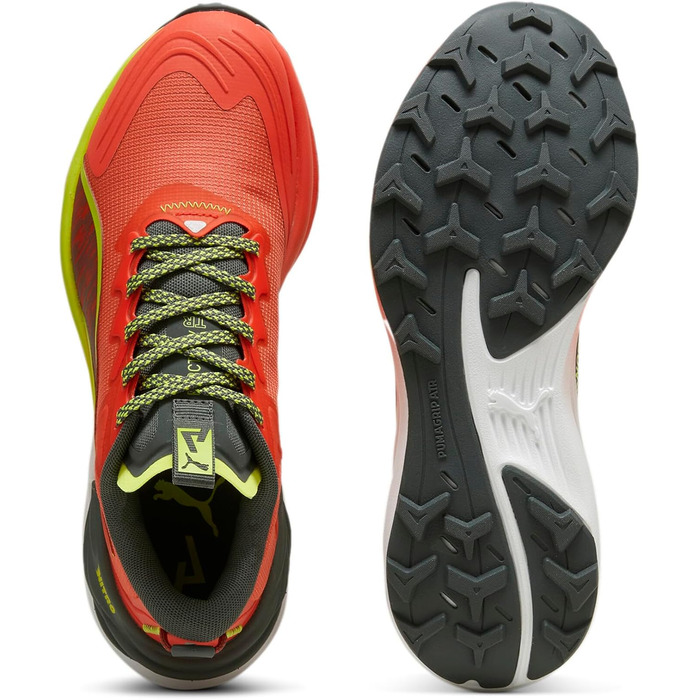 Жіночі бігові кросівки PUMA Electrify Nitro 3 Tr WNS для бігу по дорогах (37 EU, Active Red Mineral Gray Lime Pow)