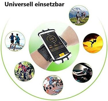 Спортивна стійка для смартфонів CoverKingz 4.0-7.0 дюймів - спортивне кріплення на руку з кишенькою для ключів - чохол для телефону для бігу (зелений)