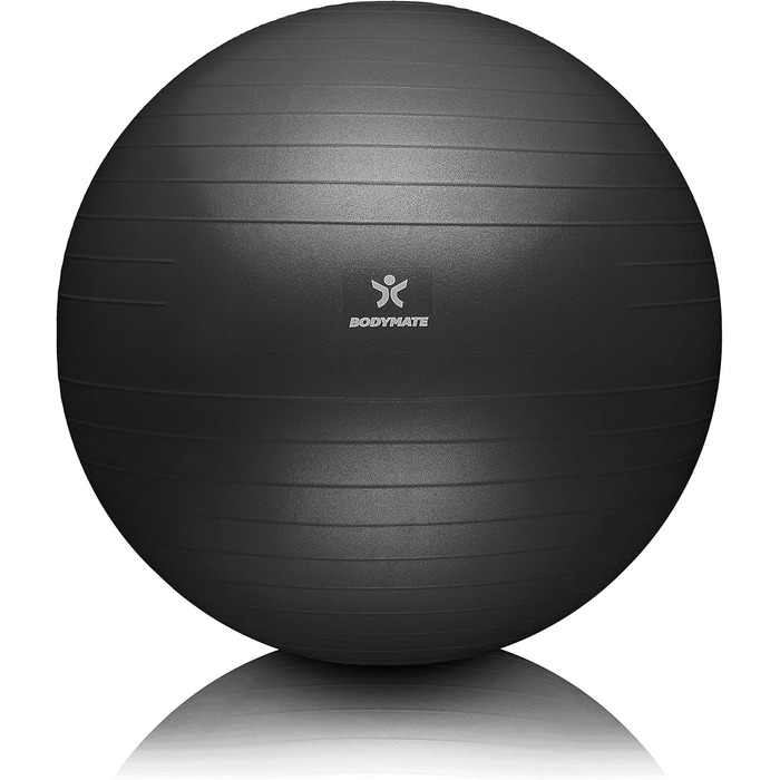 Фітбол BODYMATE 65 см: для фітнесу, йоги, офісного використання. В комплекті насос та E-book