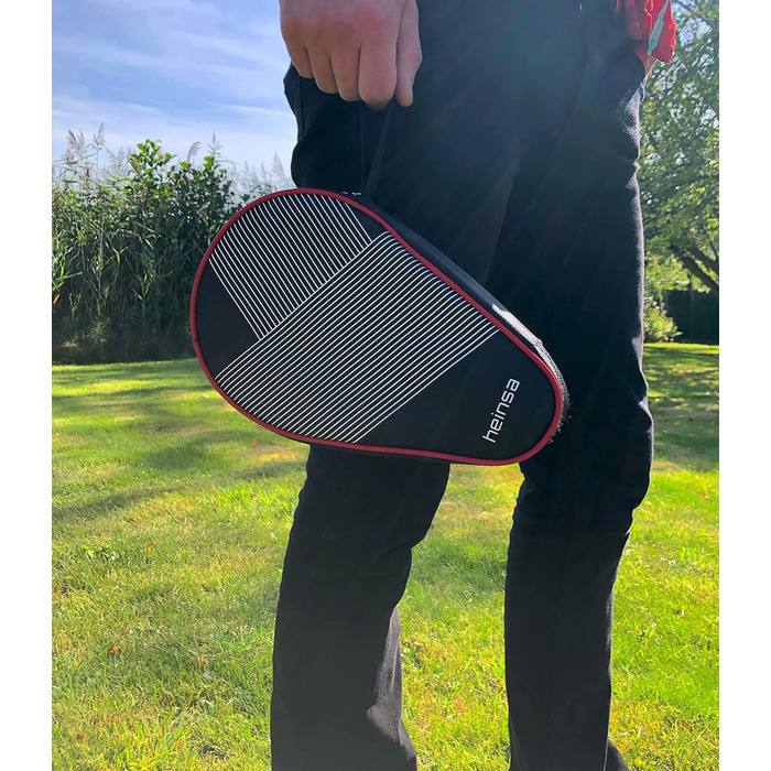 Турнічний стіл тенісний набір Heinsa Carbon Profi Black Edition: ракетка, м'ячі, сумка, легке дерево, ITTF, преміум-якість