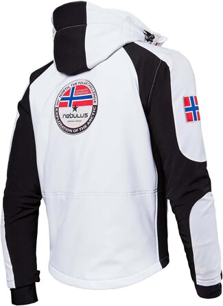 Куртка гірськолижна Nebuus Softshell Rockshe чоловіча чорно-біла (3XL)