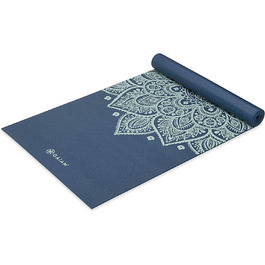 Килимок для йоги Gaiam Premium 5 мм - антиковзаюча тренувальна фітнес-мат для йоги, пілатесу та тренувань на підлозі (172,7 x 61 x 5 мм) - Колір: Indigo