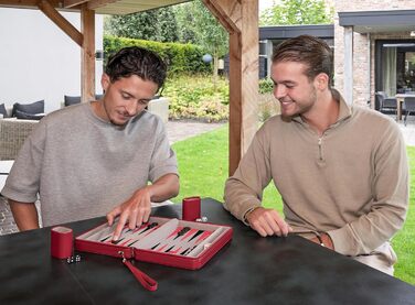 Чемоданчик для настільної гри шашки Engelhart 250501 бежево-оранжево-чорний (9 дюймів, сірий, чорний, червоний)