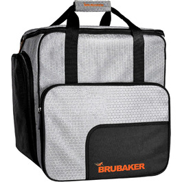 BRUBAKER SuperTec рюкзак для лижних черевиків і шолома з відділенням для взуття, сріблясто-оранжевий