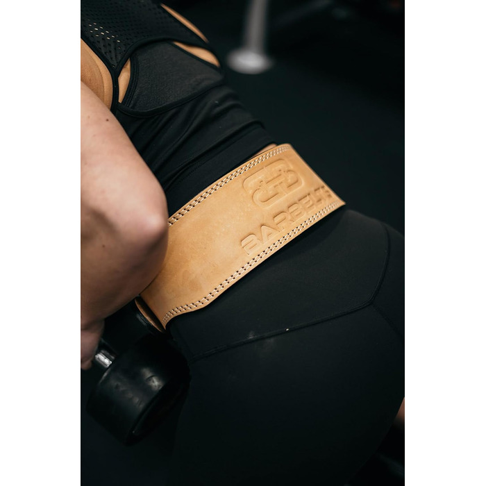Преміум пояс для важкої атлетики з шкіри 8 мм - Bodybuild, силові тренування, кросфіт, пояс для важкої атлетики з шкіри - для жінок та чоловіків (XL, СAND)