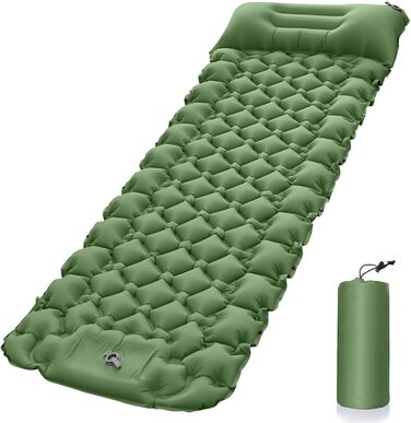 Isomatte самонадувна туристична, килимок для кемпінгу Ultraleicht з помпою та подушкою, водонепроникний, для відпочинку на природі