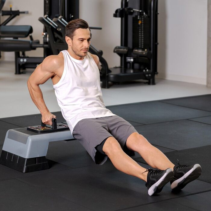 Gymtek Складане дошка для віджимань - дошка для віджимань з ручками для віджимань для тренування всього тіла & Ефективні віджимання - багатофункціональна дошка для віджимань - фітнес-обладнання для дому з еспандером