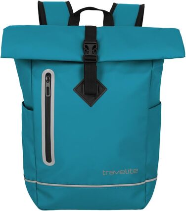 Водонепроникний рюкзак Travelite Rolltop для велосипеда, міський рюкзак із ролтоп-застібкою та світловідбивачами, 19 л, 48 см