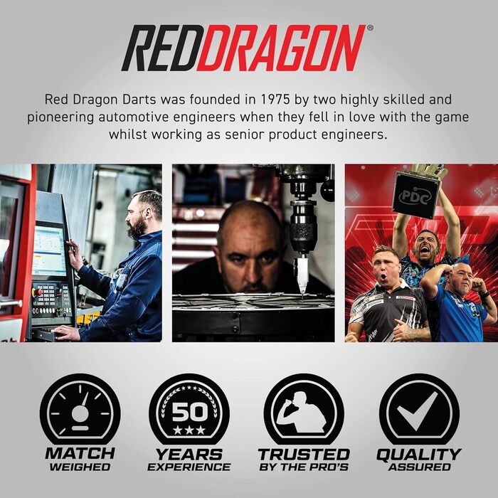 Професійний набір дротиків RED DRAGON Peter Wright Snakebite PL15 Medusa з вольфраму, з оперенням і стрижнями